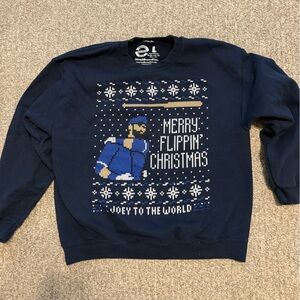 Blue Jays Merry Flippin' Christmas Navy Sweater